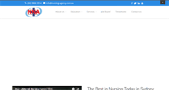 Desktop Screenshot of nursing-agency.com.au